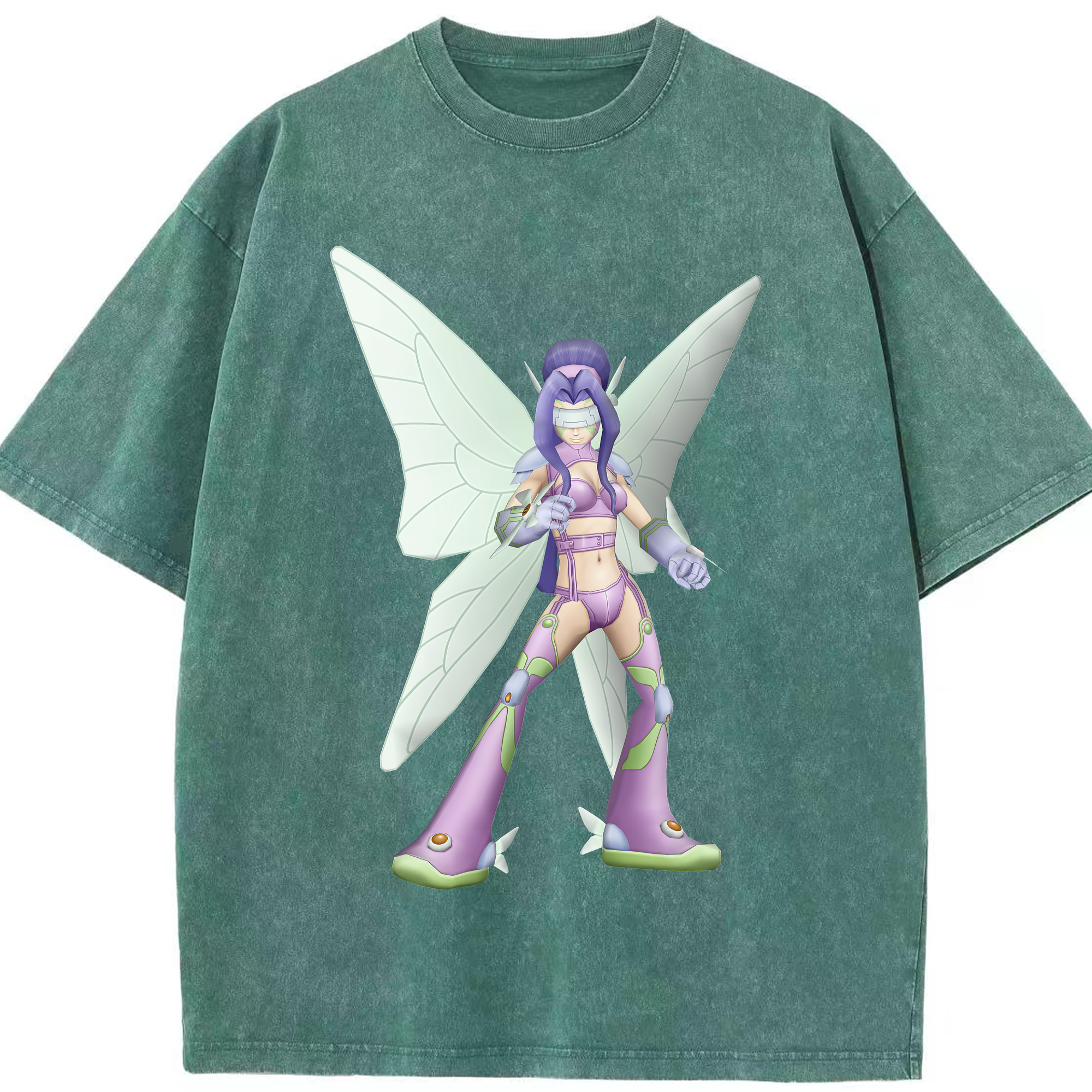 （画像用） Digimon デジタルモンスター/デジモン 綿100% ヴィンテージ風 半袖Tシャツ（フロントプリント）